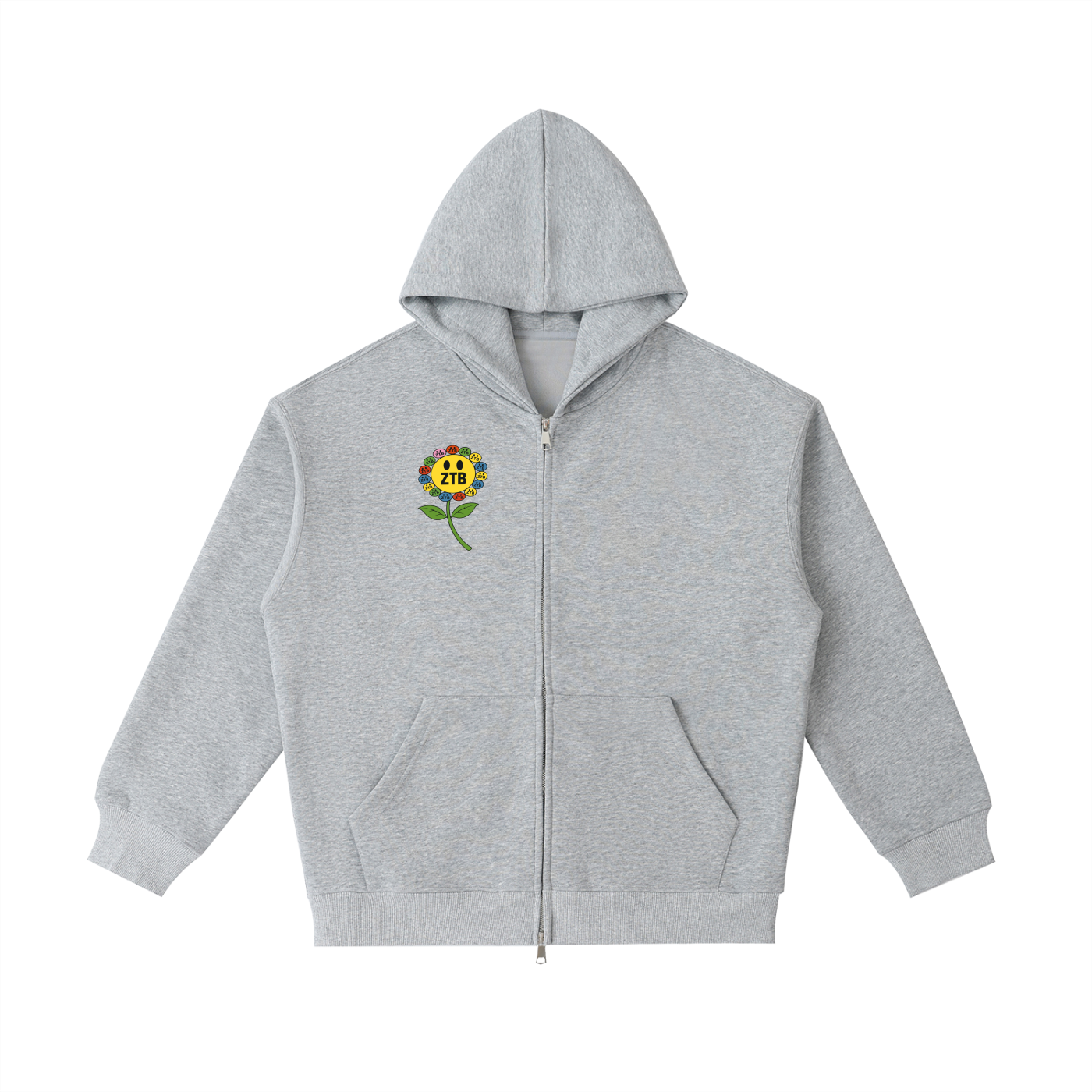 ZTB FLOWER ZIP-UP HOODIE