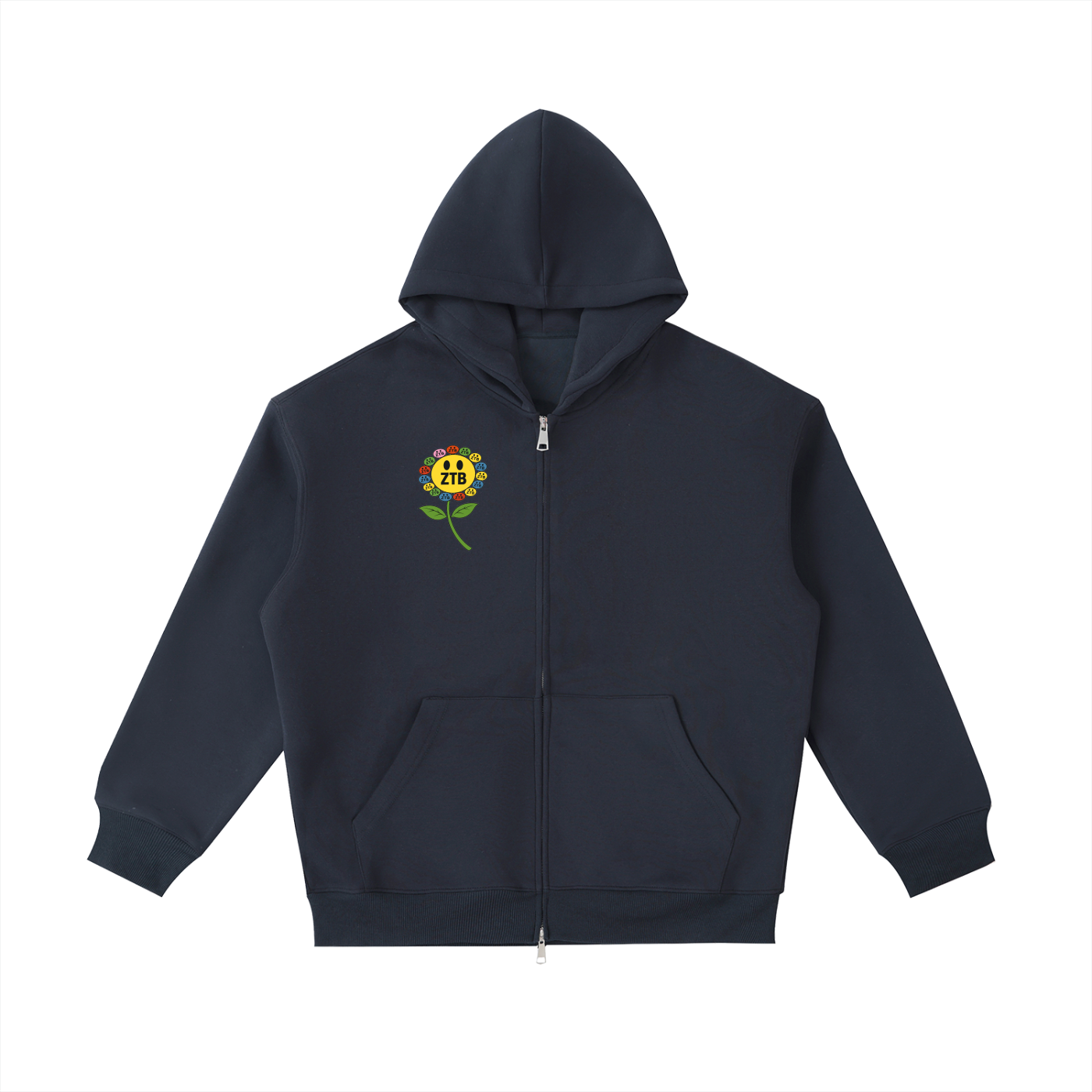 ZTB FLOWER ZIP-UP HOODIE