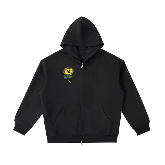 ZTB FLOWER ZIP-UP HOODIE